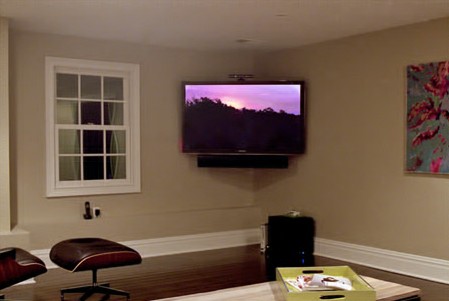 Corner tv installation